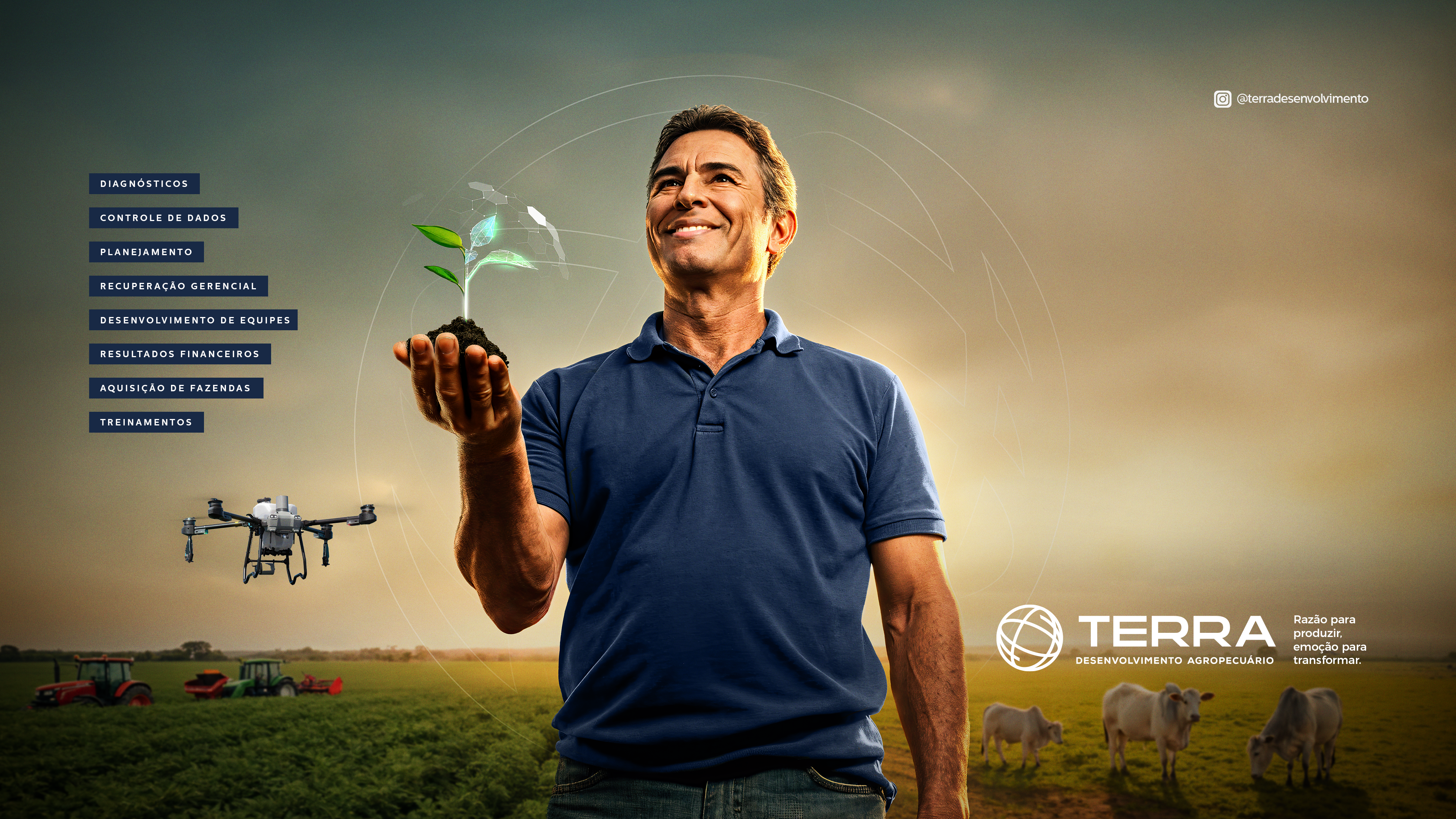 Terra - Homem com equipamento agrícola
